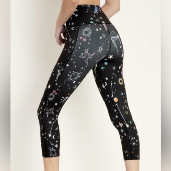 ☀️🔮 Blackmilk Celestial Sketch Ninja High Waist Crop Workout Pants XS/S - Picture 3 of 4